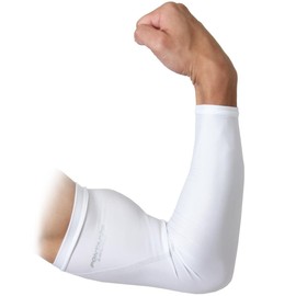 PONTAPES PCG-602 WHT_LGY Compression Wear, Arm Sleeves, Arm Covers, 1 Pair of Left and Right Side, Antibacterial and Odor Resistant, UV Treatment, Arm Cover, Arm Compression, Men's, Women's, Marathon, Jogging, Sports Wear, Bicycle, Cycling