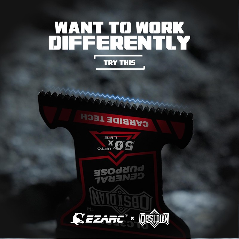 EZARC Obsidian Carbide Oscillating Multi Tool Blades, Multitool Blades Quick