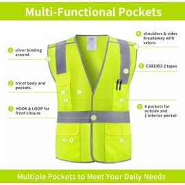 Lunchneoo safety vest (US, Alpha, Large, X-Large, Regular, Regular, orange)