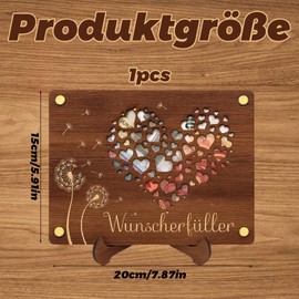 CJAPGJW Wedding Gift Money, 20 x 15 cm Wedding Gifts for Bride and Groom, Wish Filler Money Gift with Wooden Design, Loving Gift for Bride and Groom, Wedding, Congratulations Cards