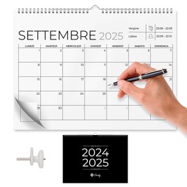 Finoly - ITALY Wall Calendar - Wall Calendar 2025 - Monthly Calendar Oct 24 to Dec 25 - Family Calendar for Wall Hanging -Monthly Calendar Planner, Calendar 2025 (Minimalist)