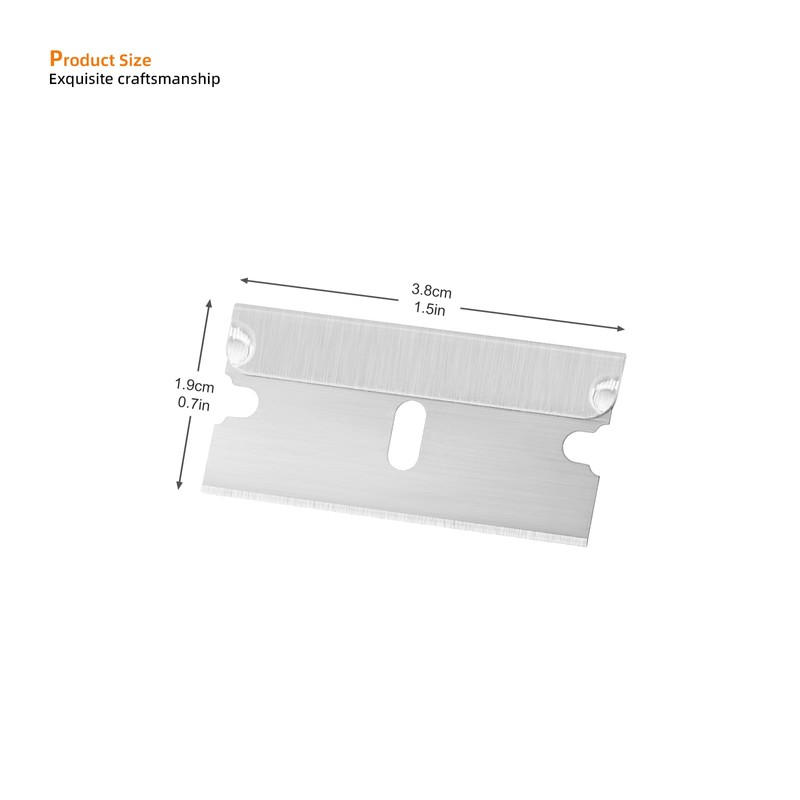 EHDIS Pack of 100 stainless steel replacement blades, razor blades,