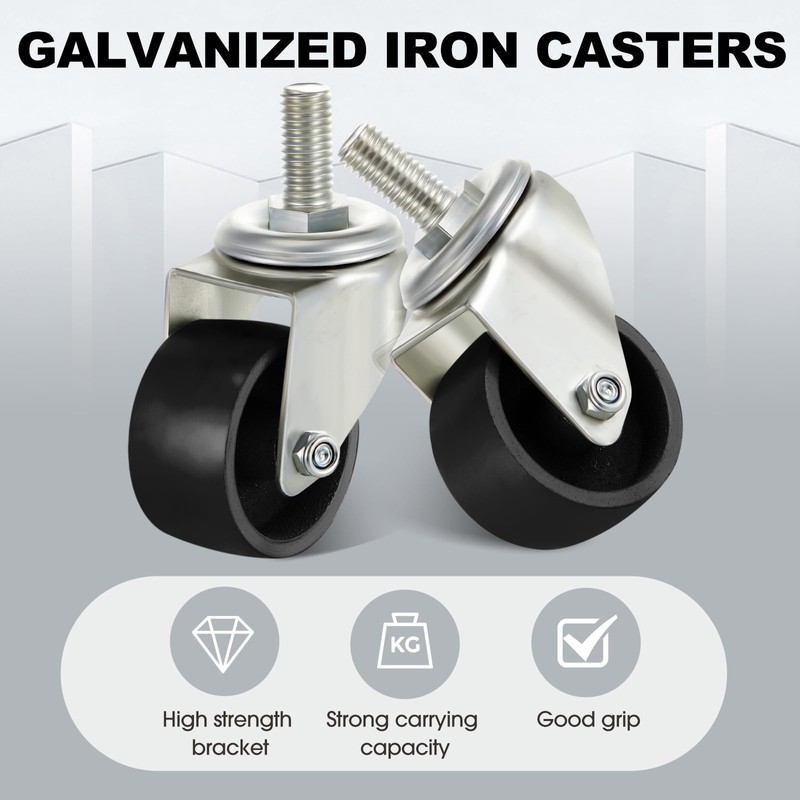 Landhoow 4 Pcs Floor Jack Casters for 3 Ton Floor