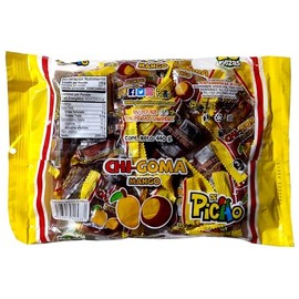 Picao Chi-Goma Mango - Gomita sabor mango cubierta con dulce sabor tamarindo - 20 piezas - 440 g