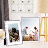 8x10 Picture Frame, Silver Modern Aluminum Metal Photo Frame with