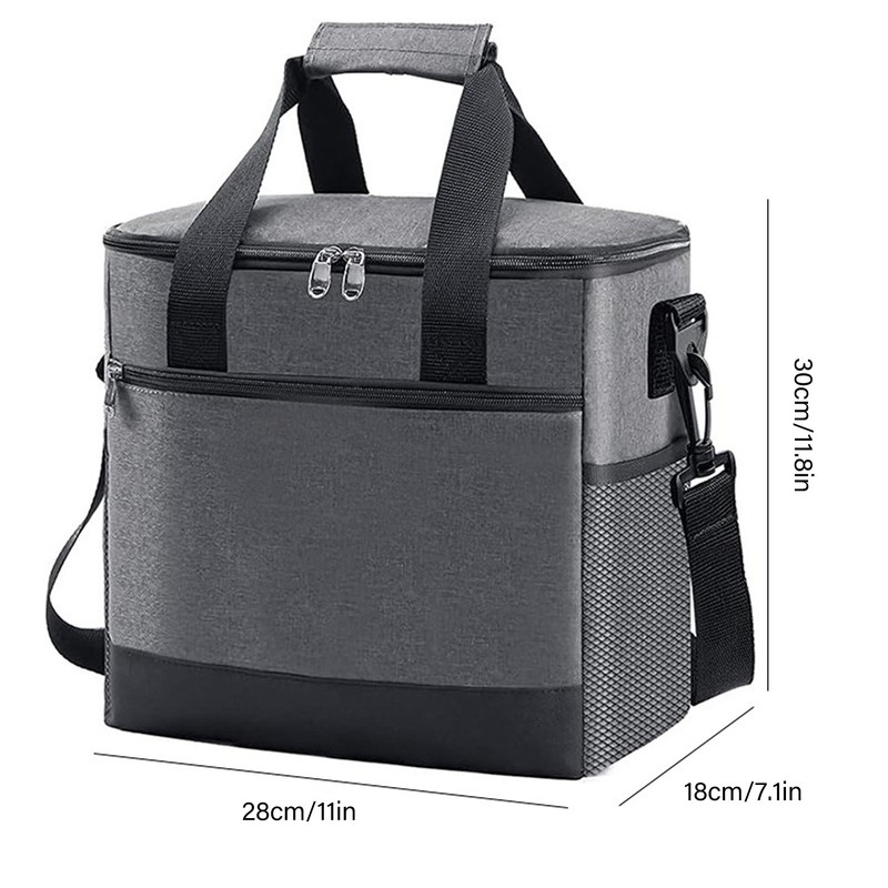 Insulated Lunch Bag Oxford Cloth Foldable Thermal Cooler Leakproof Cooler