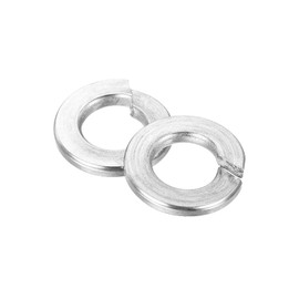 sourcing map 1/4" Split Lock Washer, 100Pcs 304 Stainless Steel Spring Lock Washers Metal Split Ring Washer for Screw Bolts Machinery