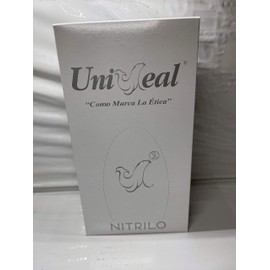 Guante de Nitrilo Blanco Uniseal Talla Chica Caja con 100 piezas