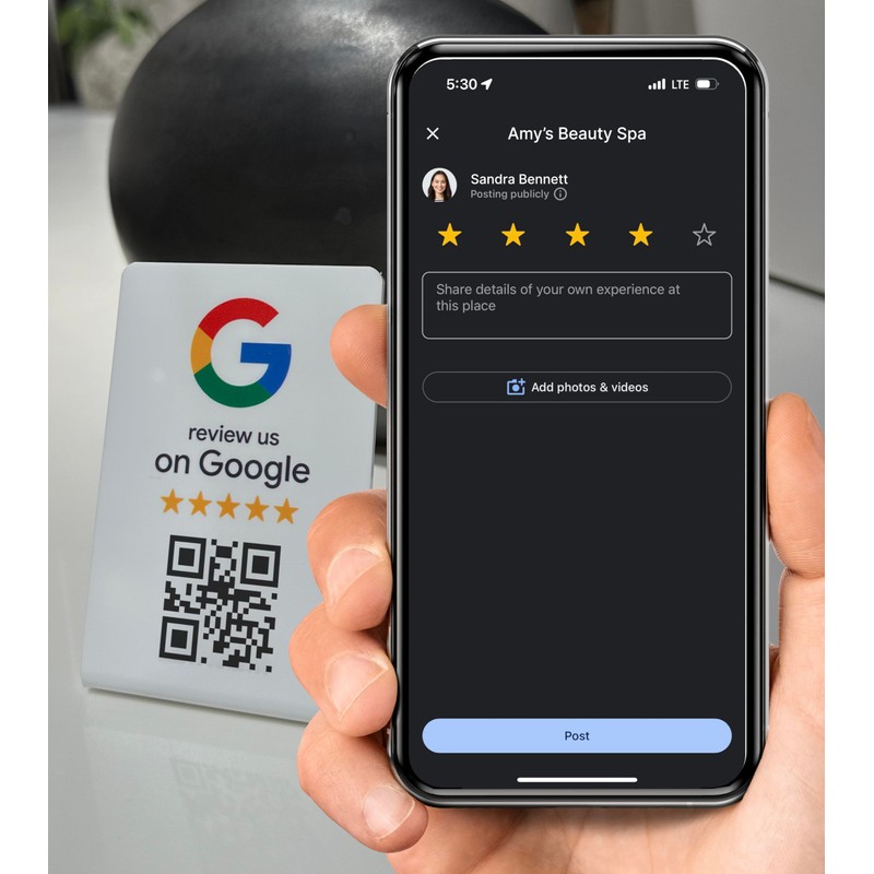 ProsperQR - Google Review Stand - NFC & QR Code,