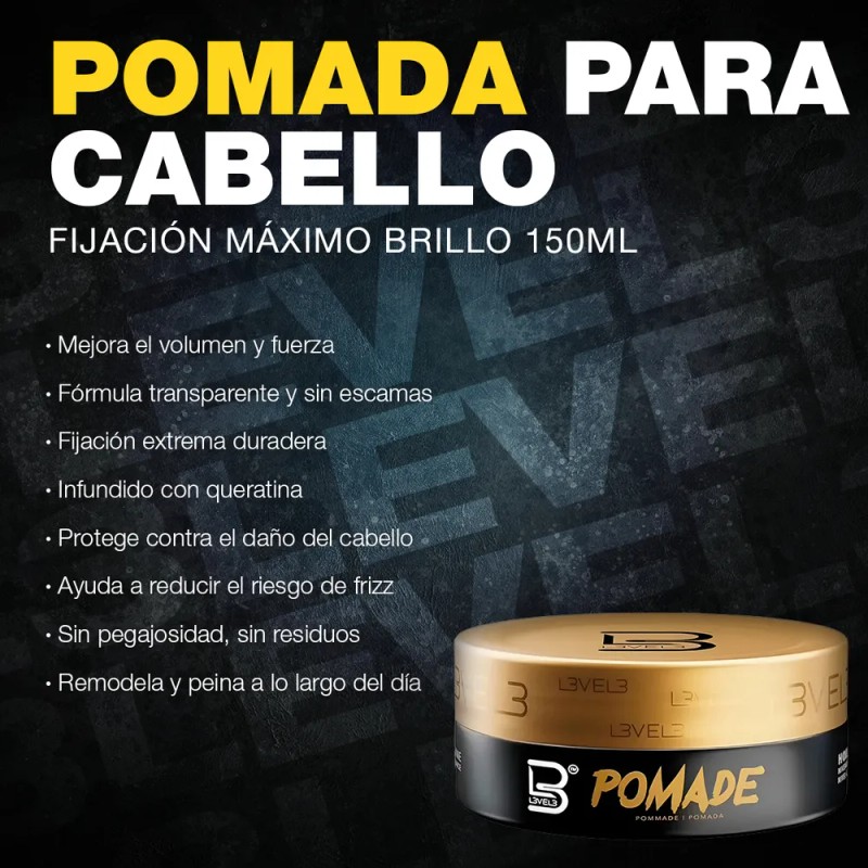 Pomada Para Cabello L3 Level 3 Fijación Máximo Brillo 150ml