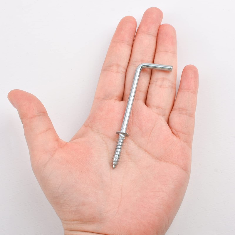 INCREWAY 20 Pieces L Hook Screws L Shaped Hooks Self