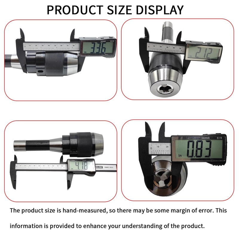 Lzcdelyxiao R8 Drill Chuck, 1/8"-5/8" (3-16mm) Heavy-Duty Keyless Drill Chuck