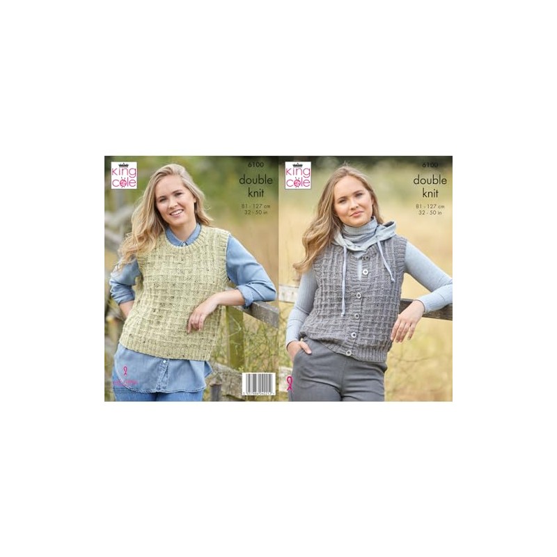 King Cole Homespun Prism DK Knitting Pattern - 6100 Ladies