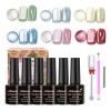 Luz Luna Vaso Batido Terciopelo Esmalte Ojo Gato Gel Ojo