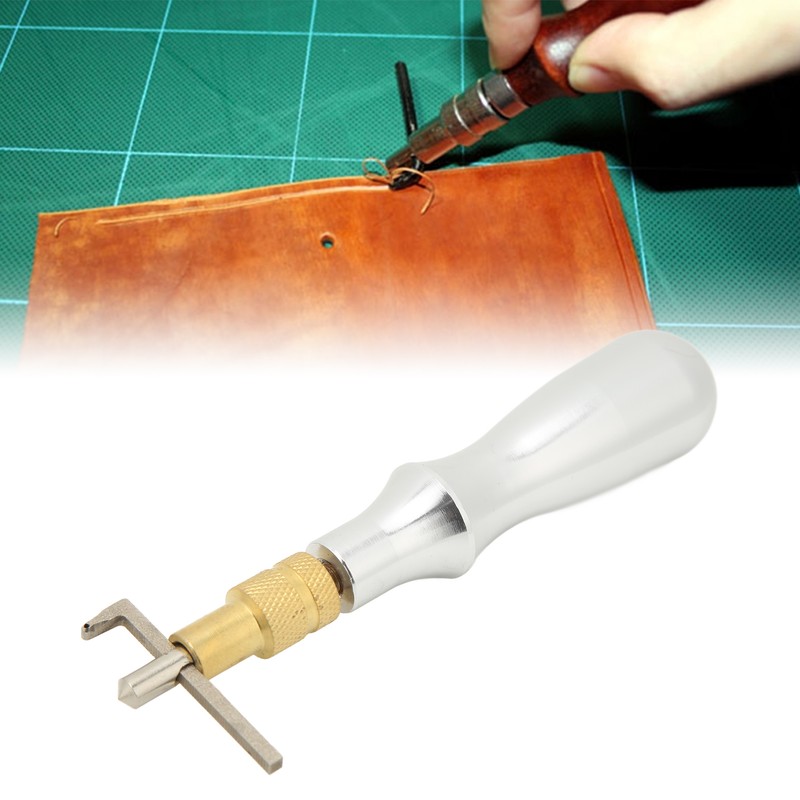 Leather Groover Professional Aluminum Handle Hand Made DIY Leather Craft