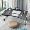Slendor Lap Desk with Tablet Slot, Foldable Laptop Table with