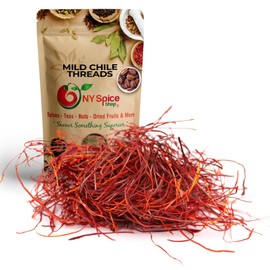 NY SPICE SHOP Chili Threads - Shredded Red Pepper - Chile Threads for Garnishing - Chile Thread - Shredded Chili Pepper - Hair Gourmet Threads - All Natural Spice - 2 Ounce