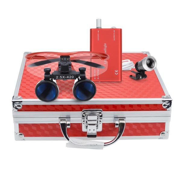 Zgood Portable Surgical Medical Binocular Loupes 2.5×420mm Optical Glasses with