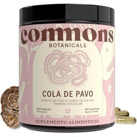 Hongos Adaptógenos Suplemento Hongo Cola Pavo 120 Cápsulas Extracto 100 Natural