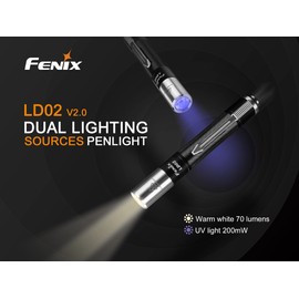 Fenix 09FN249 Unisex - Adult LD02 V2.0 Torch, Black, 9.2 cm