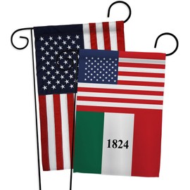 US Alamo Garden Flags Pack Americana Historic July Memorial Veteran Independence United State American USA Applique Small Decorative Gift Yard House Banner Double-Sided Made In 13 X 18.5