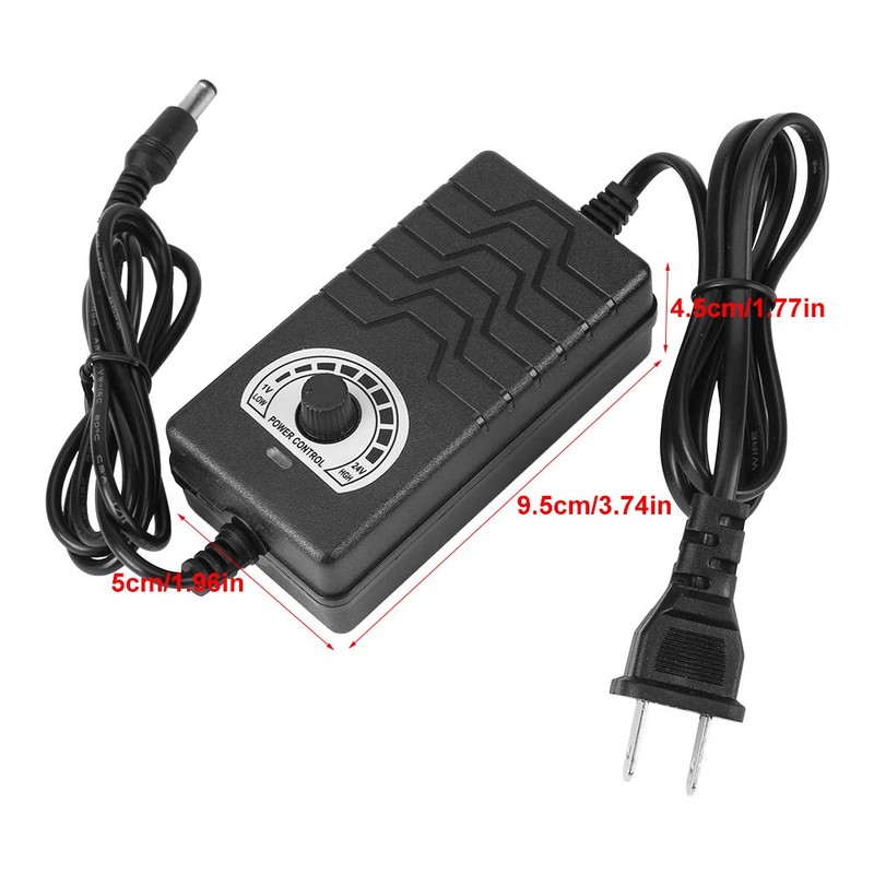 AC/DC 1-24V 2A Power Adapter Universal Adjustable Power Switching for