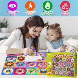 JOYZEXY Puzzles for Kids Ages 4-8-10 Boys Girls, Colorful Donuts 100 Piece Puzzle Children Learning Educational Toys Gifts for 4, 5, 6, 7, 8-10 Years Old