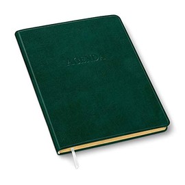 Undated Desk Weekly Planner, by Gallery Leather, 8"x5.5" (Green)
