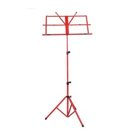 SKY Brand New Lightweight Adjustable Folding Music Stand with Carrying Bag-Red