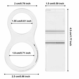 Paifeancodill Door Handle Protectors - 5 Pcs Transparent Stopper, Ring Bumper, Wall Protector PVC Noise Dampening Buffer Pad for Cushioning Walls