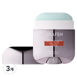 Graphene Sun Pocket Oil Cut Stick SPF50+ PA++++, 15g, 3 pieces / 그라펜 선포켓 오일컷 스틱 SPF50+ PA++++, 15g, 3개