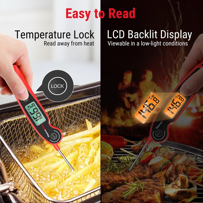 ThermoPro TP605 Instant Read Meat Thermometer for Cooking, Waterproof Digital