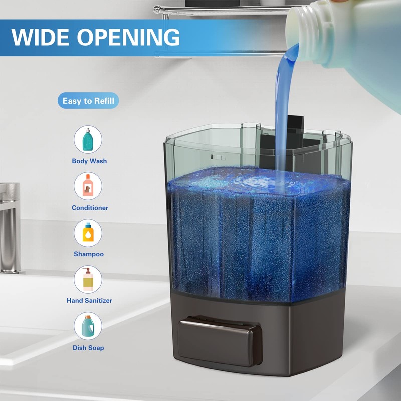 SVAVO Wall Mounted Soap Dispenser Kitchen Bathroom Manual Soap Dispenser