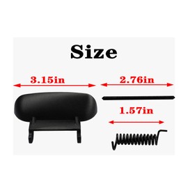 83451-SNA-A01ZA 83451SNAA01ZA 83451SNA-A01ZA Plastic Center Console Latch with Mounting Rod and Spring Black Compatible with Honda Civic 2006-2011