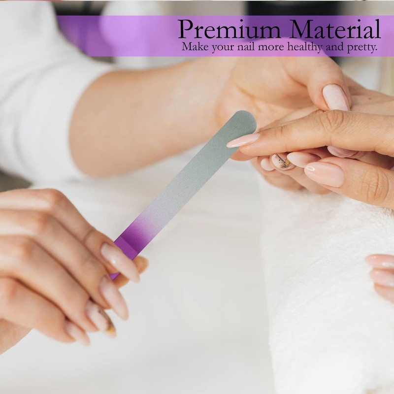 P2P Nails Glass Fingernail Files with Case - Manicure Set