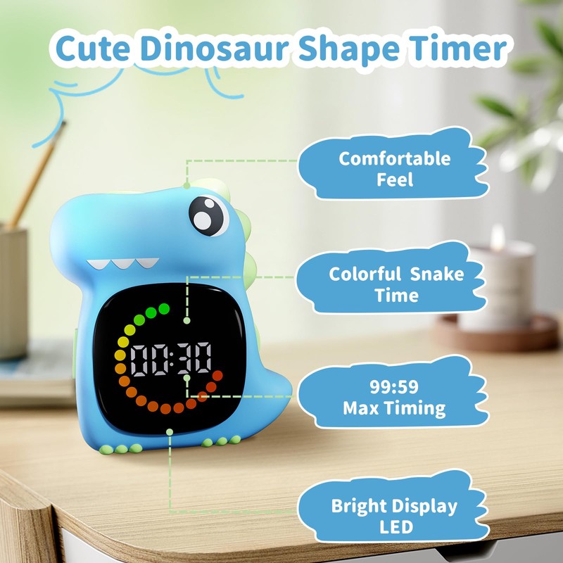Visual Timer for Kids Toddler Timer Visual Countdown Pink Dinasuor