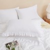 Horbaunal White Ruffle Sheets Queen Size 6 Piece, Fits 16"