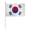 South Korea 12x18in Stick Flag - 1 dozen pack