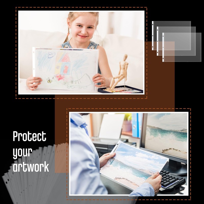 50 Pack 11 x 14 Inch Sheet Protectors, Heavyweight Landscape