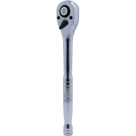 BRILLIANT TOOLS BT022995 1/2 Inch Reversible Ratchet with Metal Handle, 100 Teeth [Powered by KS Tools]