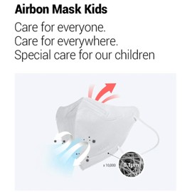 AIRQUEEN Airbon Kids Children Face Mask 20 Pack, White Nanofiber Filter Face Mask with Soft and Elastic Earloop for Prolonged Wear, Lightweight and Breathable Face Mask for 4Y-12Y Boys and Girls