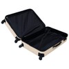 LJLB Elegant Gold Hardcase Trolley for Stress-Free Travels, Lightweight and