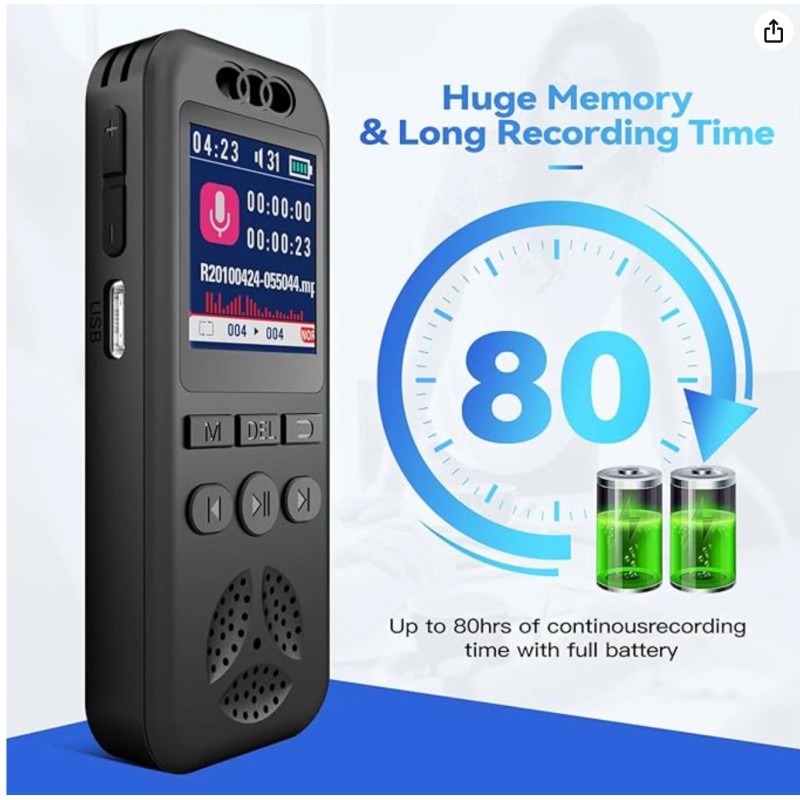 IUNSONE Digital Voice Recorder with Playback,Recor
