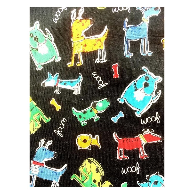 Travelstock Kids Cotton Wash Bag Drawstring small - Loveable Dogs