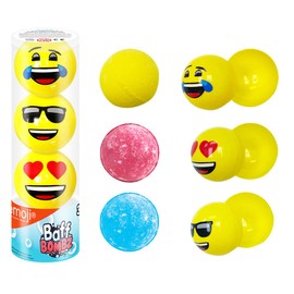 3 x Emoji Bath Bombs from Zimpli Kids, Create a Fizzing Bath Time Adventure Children’s Baff Bombz, Certified Biodegradable and Vegan Friendly Gift