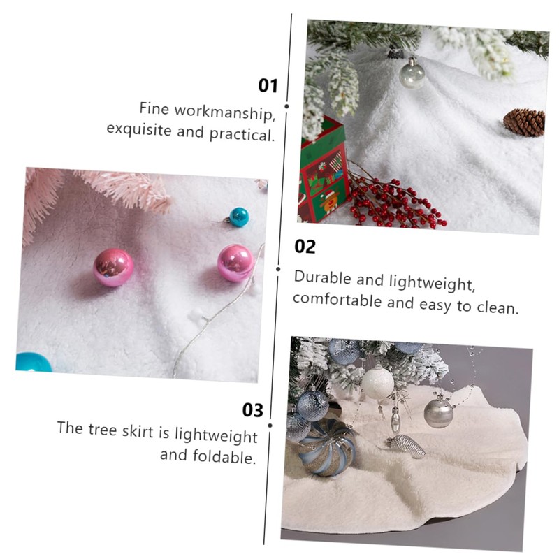 LABRIMP 1pc Christmas Tree Skirt Soft Holiday Decoration for Xmas