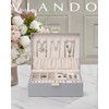 Vlando Accessory Case, 2 Layers, Large Capacity, Jewelry Box, Removable