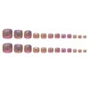 GlamRays Pack of 24 Rainbow Stickers Toenails Short Square False