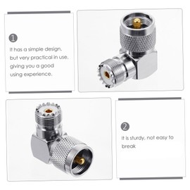 LABRIMP Coax Right Angle Adapter Durable Coax Converter for Uhf Connection for Car Radios Signal Amplifiers Antenna Analyzers Design