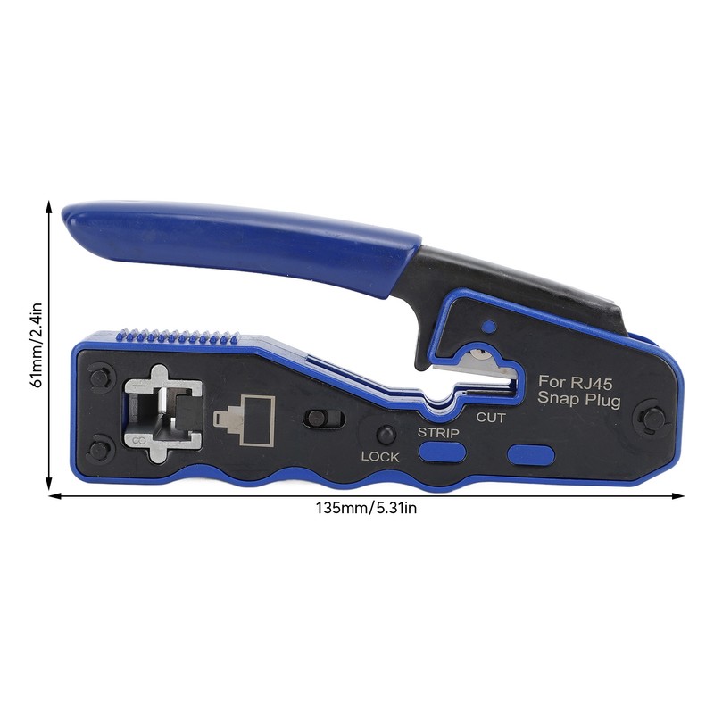 Pass Through Ethernet Crimper RJ45 CAT6 Through Hole Pass Through
